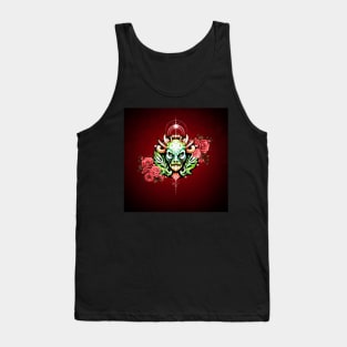 Mysterious colorful creature with flowers Tank Top